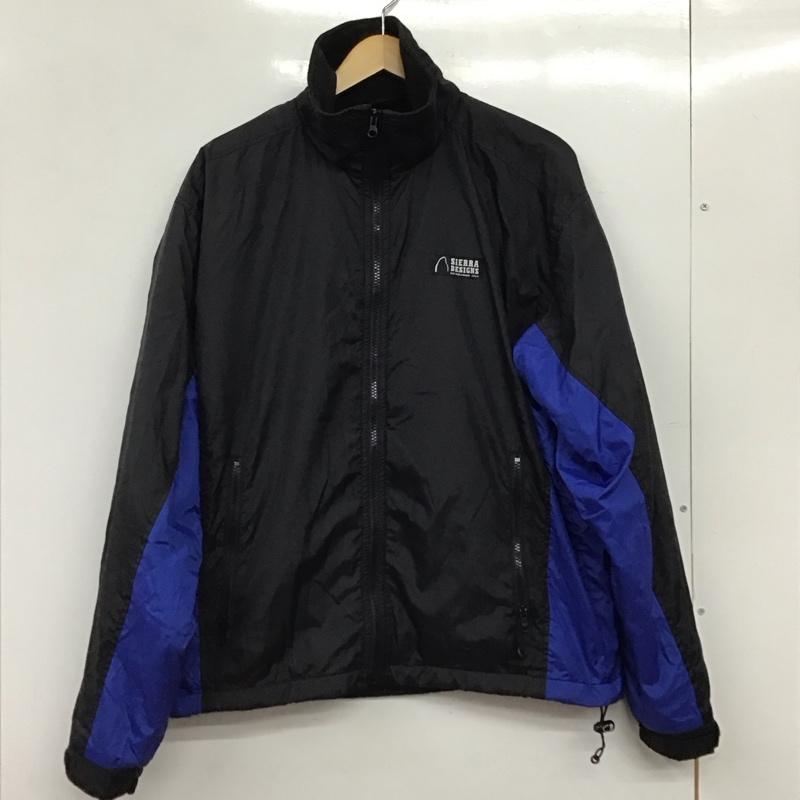 シェラデザイン SIERRA DESIGNS ジャケット、上着 ジャンパー、ブルゾン ジップアップジャケット ナイロンジャケット アウター M ロゴ、文字 黒 / ブラック / black メンズ USED 古着 中古 10156676