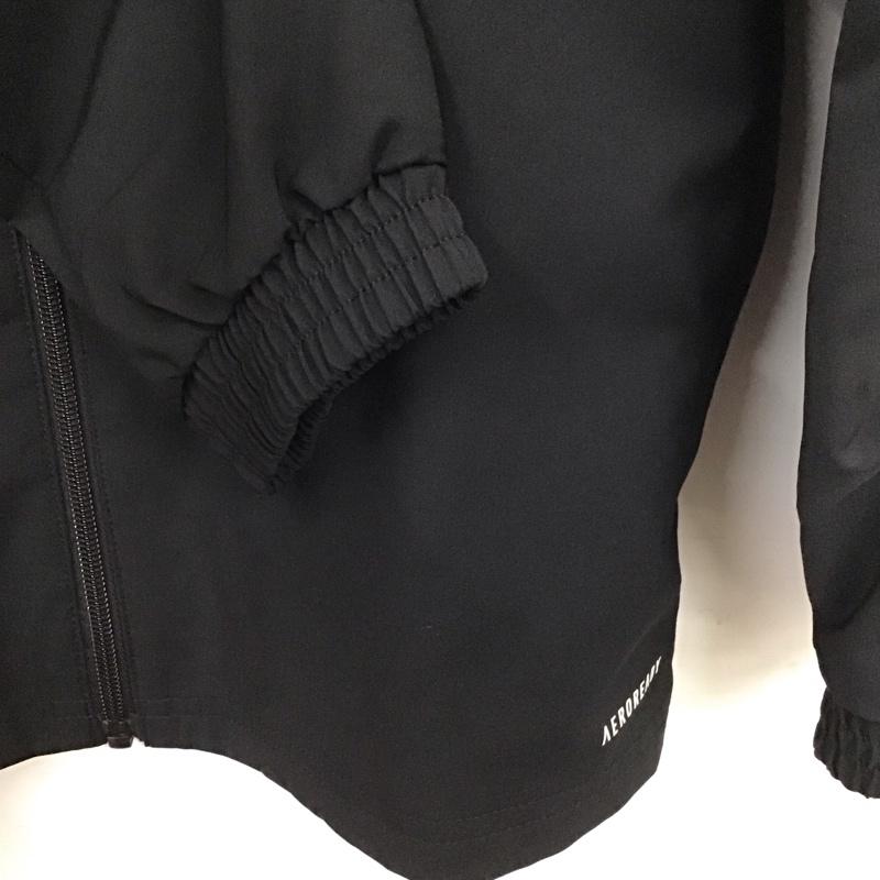 アディダス adidas ジャケット、上着 ジャンパー、ブルゾン ジップアップジャケットパーカー アウター ロゴ、文字 黒 / ブラック / black メンズ USED 古着 中古 10156683
