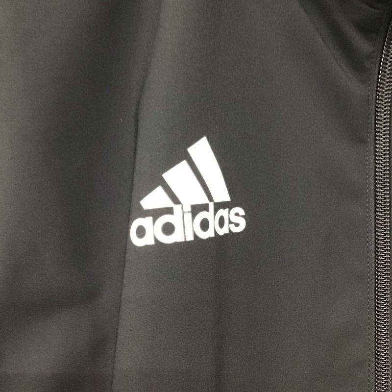 アディダス adidas ジャケット、上着 ジャンパー、ブルゾン ジップアップジャケットパーカー アウター ロゴ、文字 黒 / ブラック / black メンズ USED 古着 中古 10156683