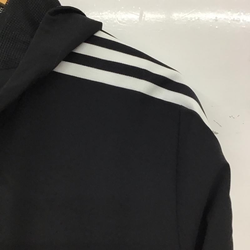 アディダス adidas ジャケット、上着 ジャンパー、ブルゾン ジップアップジャケットパーカー アウター ロゴ、文字 黒 / ブラック / black メンズ USED 古着 中古 10156683