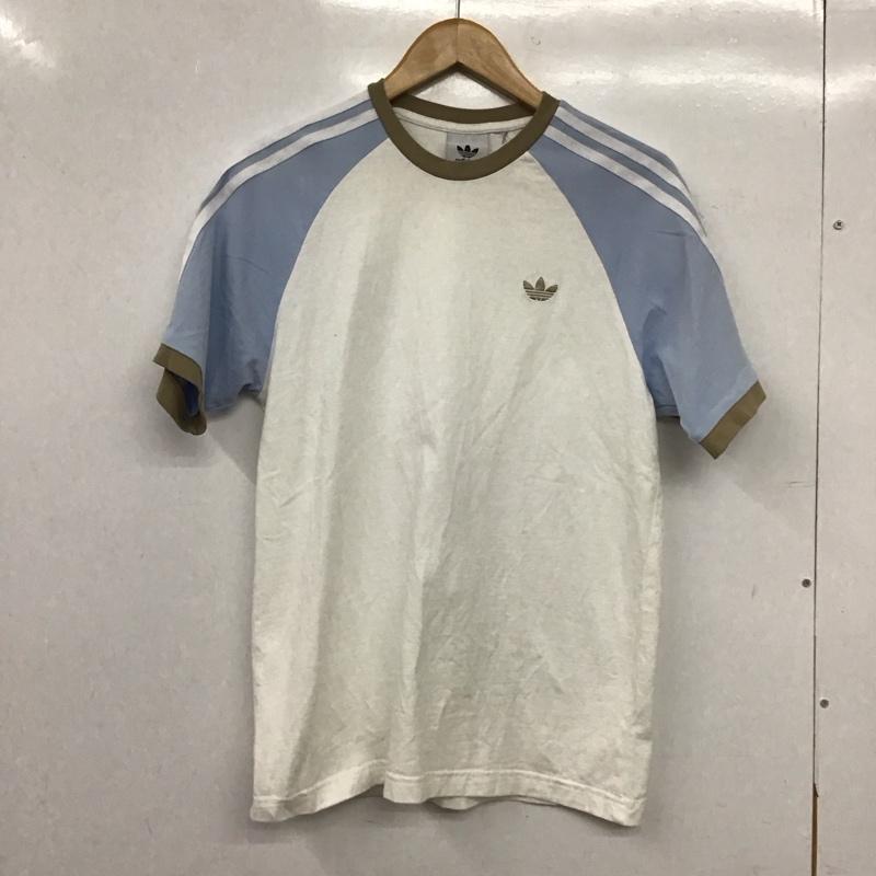 アディダス adidas Tシャツ 半袖 半袖カットソー プリントTシャツ クルーネックカットソー ロゴ、文字 白 / ホワイト / white メンズ USED 古着 中古 10156684