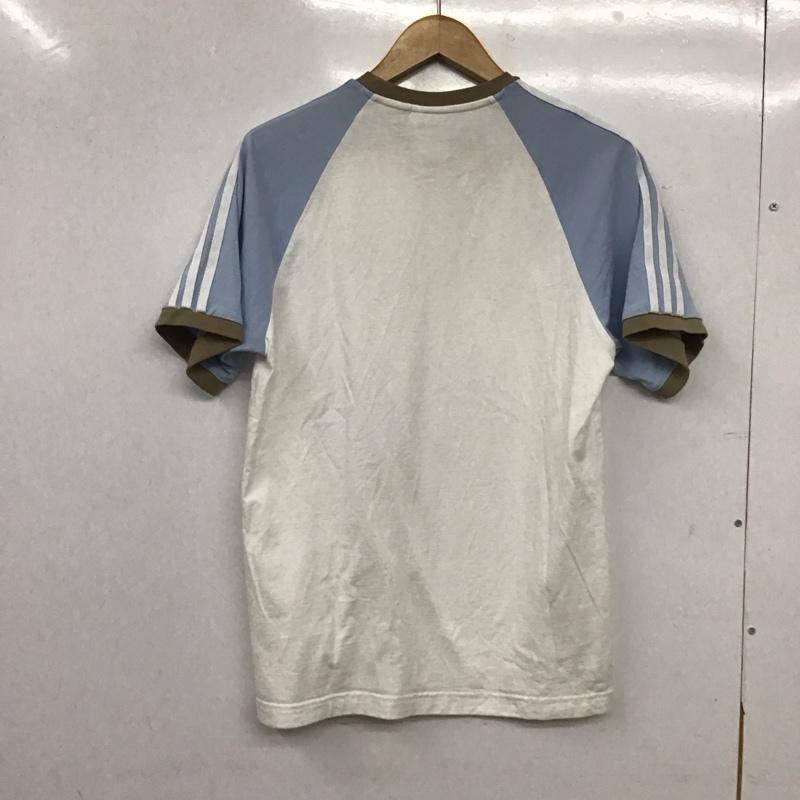 アディダス adidas Tシャツ 半袖 半袖カットソー プリントTシャツ クルーネックカットソー ロゴ、文字 白 / ホワイト / white メンズ USED 古着 中古 10156684