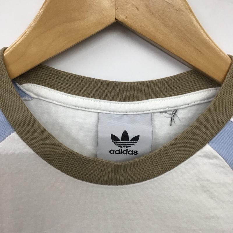 アディダス adidas Tシャツ 半袖 半袖カットソー プリントTシャツ クルーネックカットソー ロゴ、文字 白 / ホワイト / white メンズ USED 古着 中古 10156684