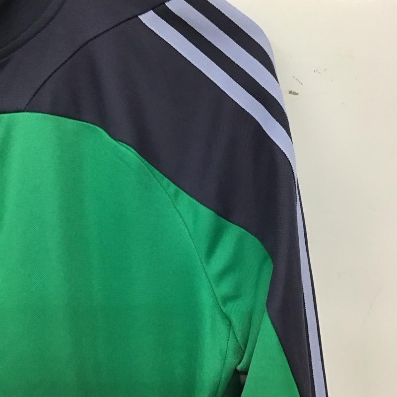 アディダス adidas ジャケット、上着 ジャンパー、ブルゾン ジップアップジャケット アウター ロゴ、文字 緑 / グリーン / green メンズ USED 古着 中古 10156685