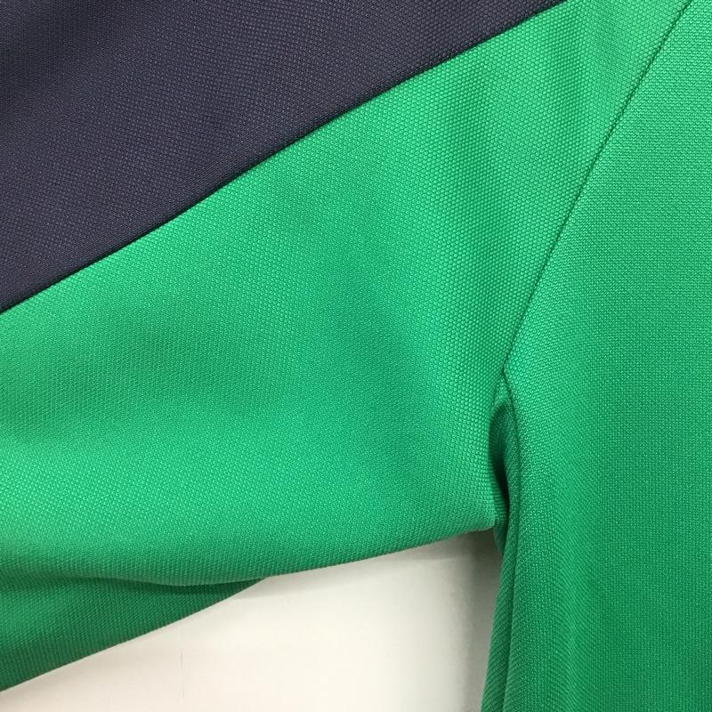 アディダス adidas ジャケット、上着 ジャンパー、ブルゾン ジップアップジャケット アウター ロゴ、文字 緑 / グリーン / green メンズ USED 古着 中古 10156685