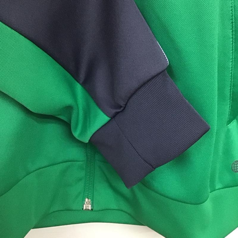 アディダス adidas ジャケット、上着 ジャンパー、ブルゾン ジップアップジャケット アウター ロゴ、文字 緑 / グリーン / green メンズ USED 古着 中古 10156685