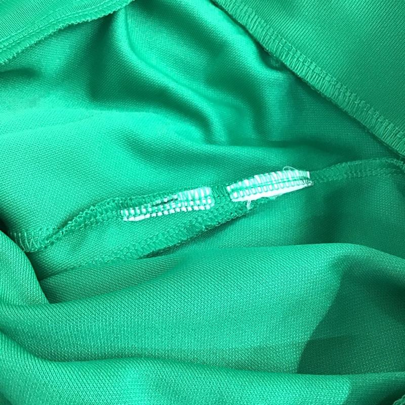 アディダス adidas ジャケット、上着 ジャンパー、ブルゾン ジップアップジャケット アウター ロゴ、文字 緑 / グリーン / green メンズ USED 古着 中古 10156685
