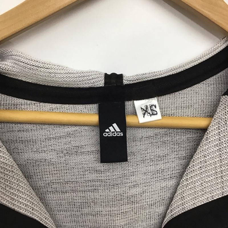 アディダス adidas ジャケット、上着 ジャンパー、ブルゾン ジップアップパーカー 長袖パーカー カジュアルジャケット ロゴ、文字 灰 / グレー / gray メンズ USED 古着 中古 10156686