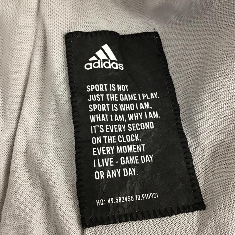 アディダス adidas ジャケット、上着 ジャンパー、ブルゾン ジップアップパーカー 長袖パーカー カジュアルジャケット ロゴ、文字 灰 / グレー / gray メンズ USED 古着 中古 10156686