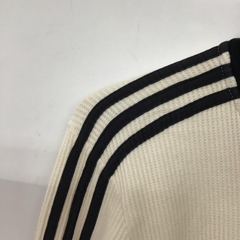 アディダス adidas ジャケット、上着 ジャンパー、ブルゾン ジップアップジャケット アウター 古着 ジャージ ロゴ、文字 アイボリー / アイボリー / メンズ USED 古着 中古 10156687