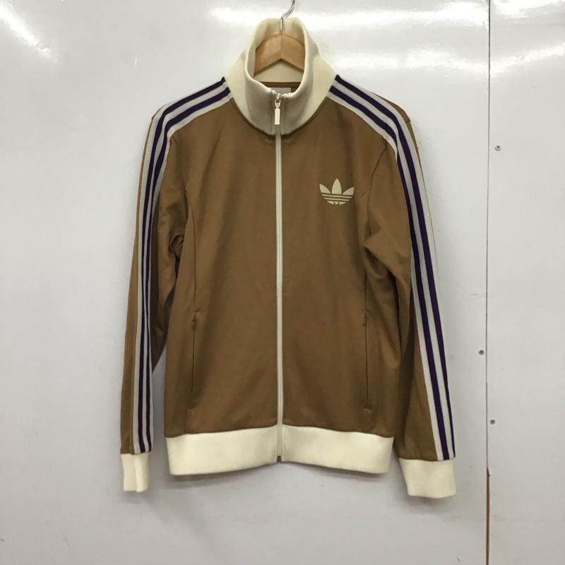 アディダス adidas ジャケット、上着 ジャンパー、ブルゾン ジップアップジャケット アウター 古着 ジャージ ロゴ、文字 ベージュ / ベージュ / beige メンズ USED 古着 中古 10156688