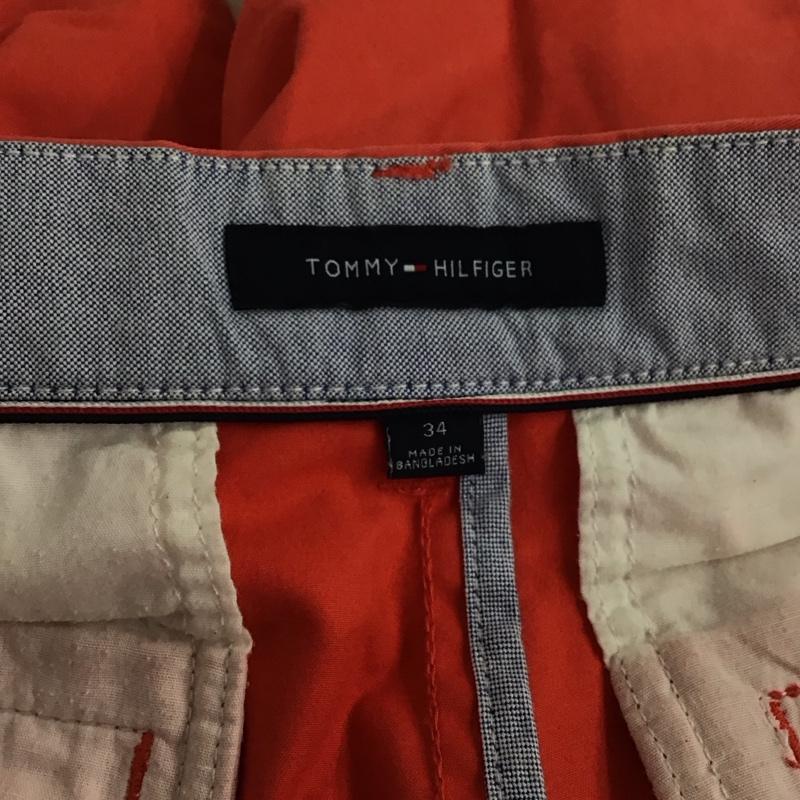 トミーヒルフィガー TOMMY HILFIGER パンツ ショートパンツ ショートパンツ ハーフパンツ カジュアルパンツ 34インチ 無地 赤 / レッド / red メンズ USED 古着 中古 10156692