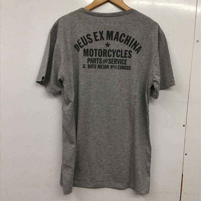 デウスエクスマキナ DEUS EX MACHINA Tシャツ 半袖 半袖カットソー プリントTシャツ クルーネックカットソー L ロゴ、文字 灰 / グレー / gray メンズ USED 古着 中古 10156696