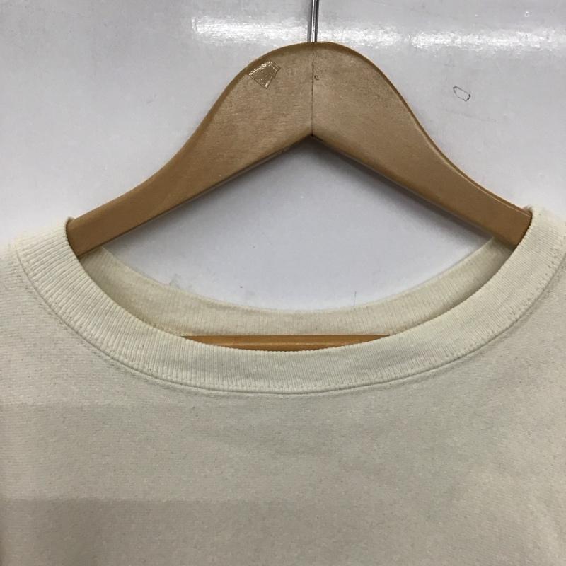 チャンピオン Champion トレーナー 長袖 長袖トレーナー スウェット クルーネック プルオーバー XL ロゴ、文字 アイボリー / アイボリー / メンズ USED 古着 中古 10156700