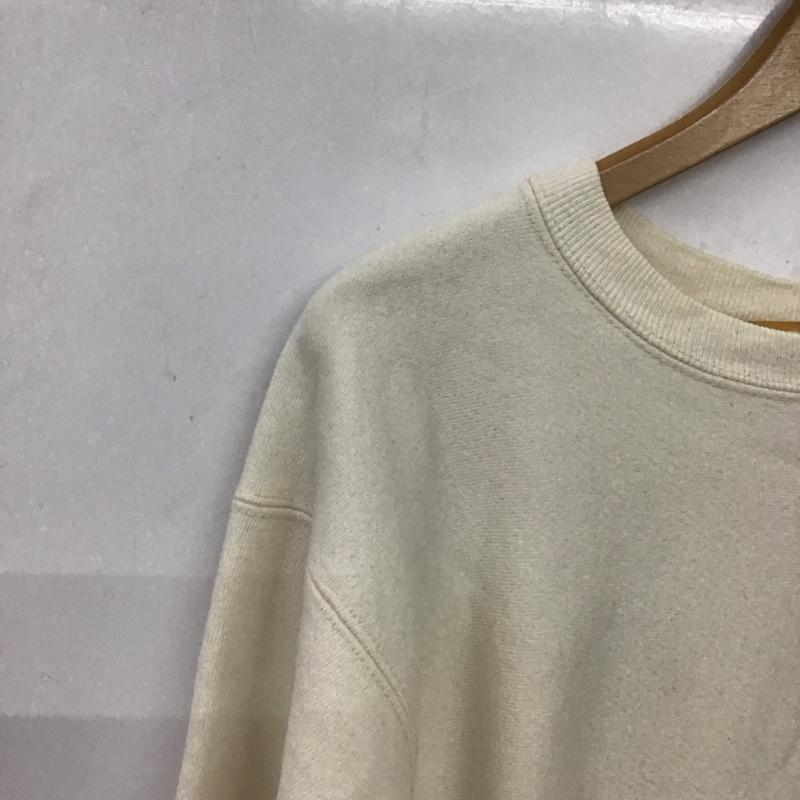 チャンピオン Champion トレーナー 長袖 長袖トレーナー スウェット クルーネック プルオーバー XL ロゴ、文字 アイボリー / アイボリー / メンズ USED 古着 中古 10156700
