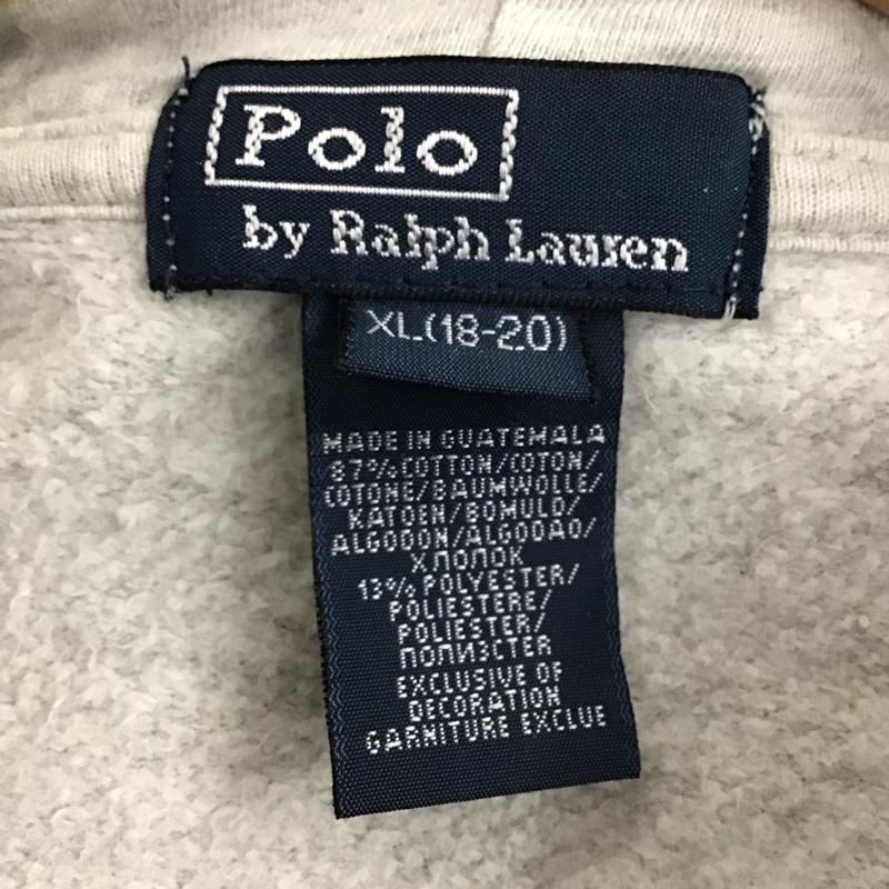 ポロバイラルフローレン Polo by RALPH LAUREN パーカー 長袖 ジップアップパーカー 長袖パーカー カジュアルジャケット XL ロゴ、文字 灰 / グレー / gray メンズ USED 古着 中古 10156701
