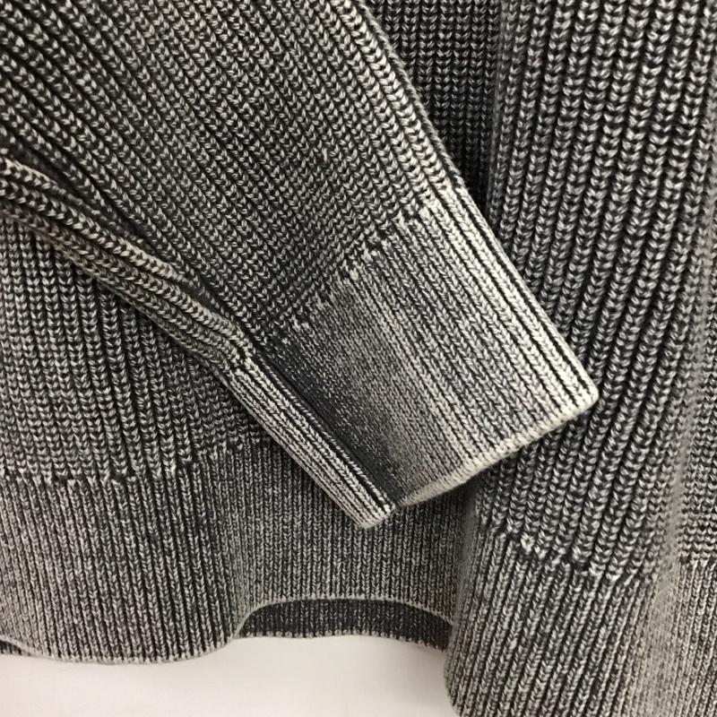 ザラ ZARA ニット、セーター 長袖 長袖ニットカットソー クルーネック セーター M ロゴ、文字 灰 / グレー / gray メンズ USED 古着 中古 10156702
