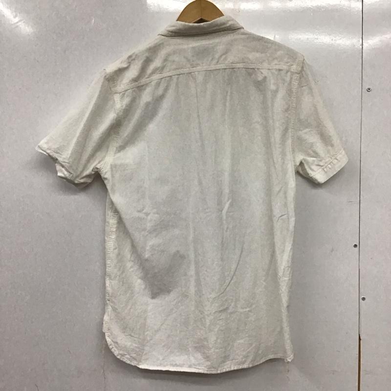 ヒューストン HOUSTON シャツ、ブラウス 半袖 半袖シャツ プリントシャツ ポケットシャツ XL ロゴ、文字 白 / ホワイト / white メンズ USED 古着 中古 10156704