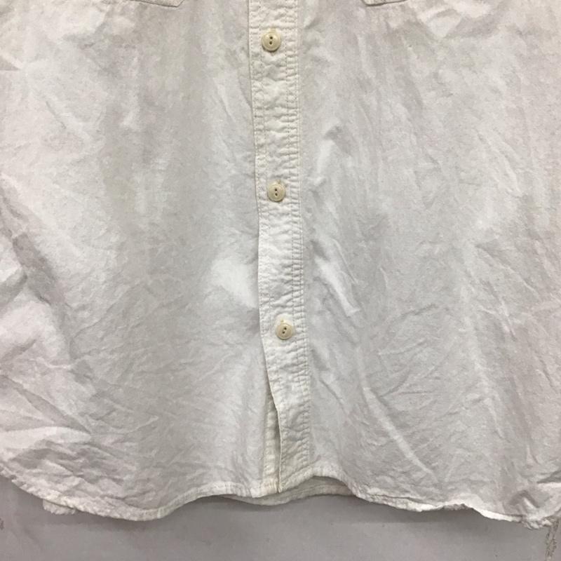 ヒューストン HOUSTON シャツ、ブラウス 半袖 半袖シャツ プリントシャツ ポケットシャツ XL ロゴ、文字 白 / ホワイト / white メンズ USED 古着 中古 10156704