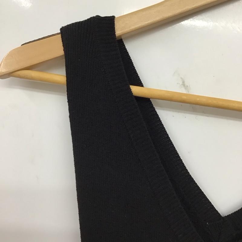 ムルーア MURUA タンクトップ タンクトップ 011832600901 ウエストむすびニットタンク FREE 無地 黒 / ブラック / black レディース USED 古着 中古 10156705