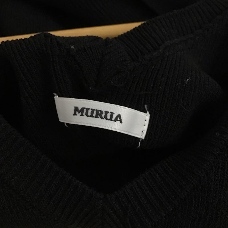 ムルーア MURUA タンクトップ タンクトップ 011832600901 ウエストむすびニットタンク FREE 無地 黒 / ブラック / black レディース USED 古着 中古 10156705