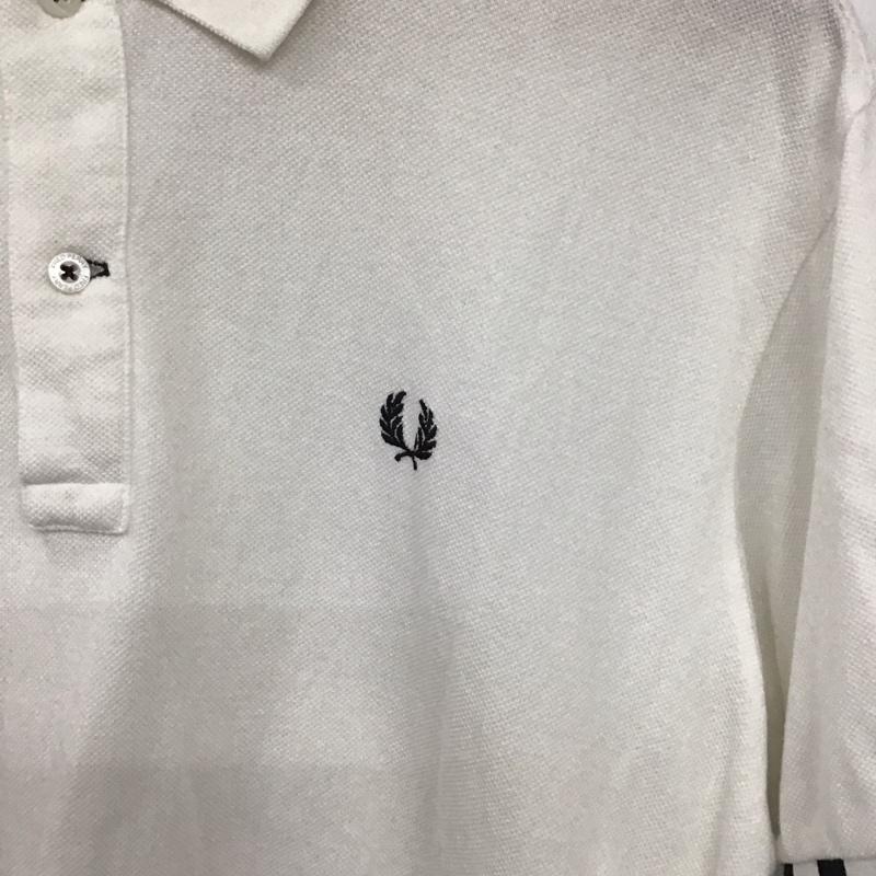 フレッドペリー FRED PERRY ポロシャツ 半袖 半袖ポロシャツ カラーシャツ 半袖カットソー XL ロゴ、文字 白 / ホワイト / white メンズ USED 古着 中古 10156706
