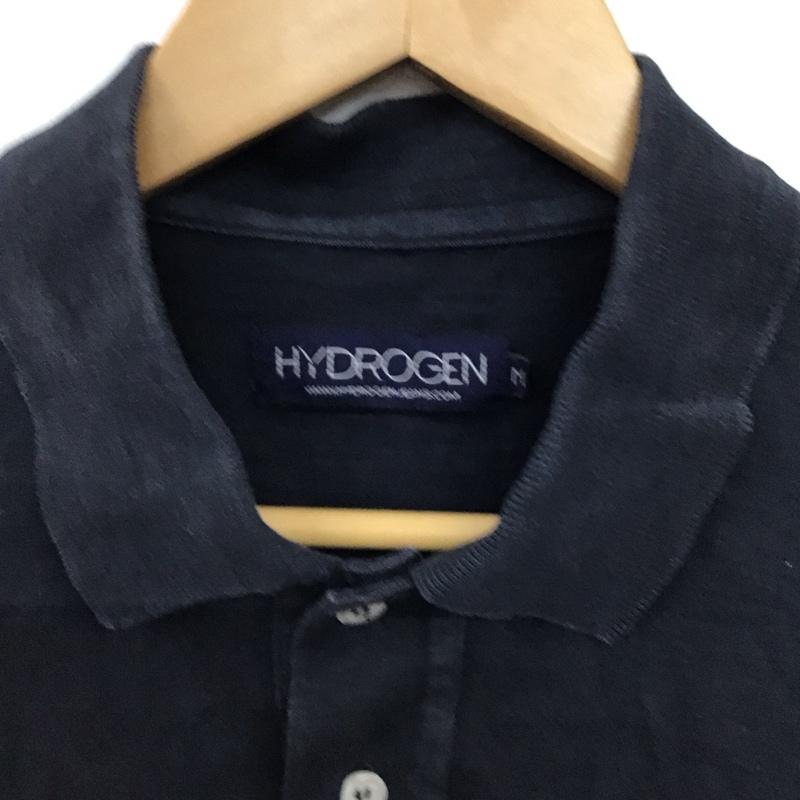 ハイドロゲン HYDROGEN ポロシャツ 半袖 半袖ポロシャツ カラーシャツ 半袖カットソー M ロゴ、文字 紺 / ネイビー / navy メンズ USED 古着 中古 10156708