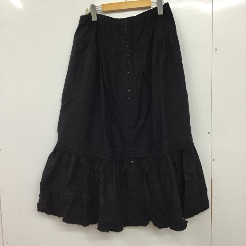 ピンクハウス PINK HOUSE スカート ロングスカート 無地 黒 / ブラック / black レディース USED 古着 中古 10156709