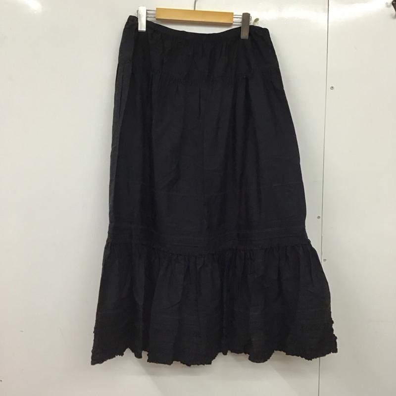 ピンクハウス PINK HOUSE スカート ロングスカート 無地 黒 / ブラック / black レディース USED 古着 中古 10156709