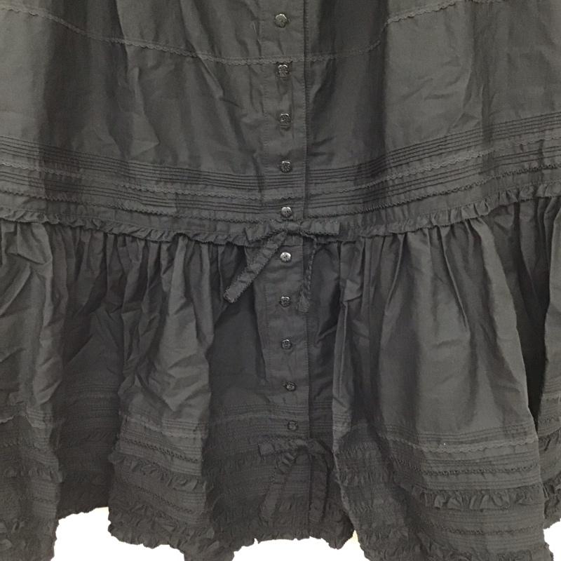 ピンクハウス PINK HOUSE スカート ロングスカート 無地 黒 / ブラック / black レディース USED 古着 中古 10156709