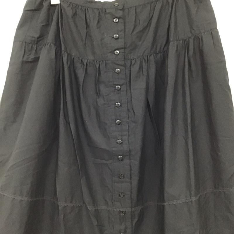 ピンクハウス PINK HOUSE スカート ロングスカート 無地 黒 / ブラック / black レディース USED 古着 中古 10156709