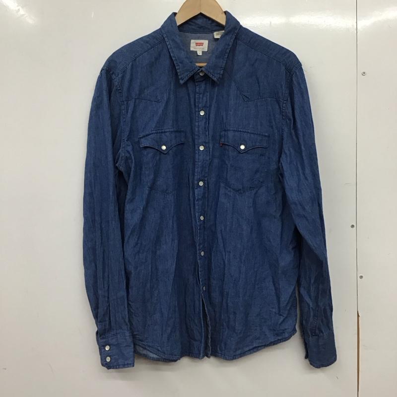 リーバイストラウスアンドコー Levi Strauss & co. シャツ、ブラウス 長袖 長袖シャツ デニムシャツ カラーシャツ L 無地 インディゴ / インディゴ / Indigo メンズ USED 古着 中古 10156710
