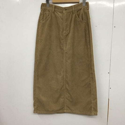 リー Lee スカート ロングスカート コーデュロイスカート M 無地 茶 / ブラウン / brown レディース USED 古着 中古 10156711