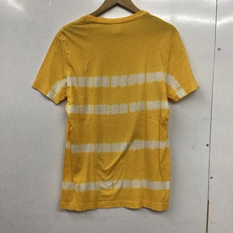ラコステ ライブ LACOSTE L!VE Tシャツ 半袖 半袖カットソー プリントTシャツ クルーネックカットソー 3 ロゴ、文字 黄 / イエロー / yellow メンズ USED 古着 中古 10156713