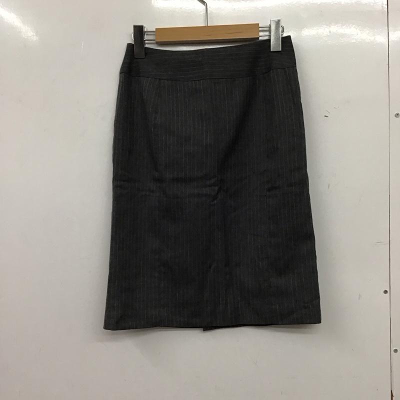 ナチュラルビューティーベーシック NATURAL BEAUTY BASIC スカート ミニスカート S ストライプ 灰 / グレー / gray レディース USED 古着 中古 10156715