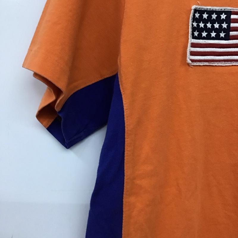 ポロバイラルフローレン Polo by RALPH LAUREN Tシャツ 半袖 半袖カットソー プリントTシャツ クルーネックカットソー XL ロゴ、文字 橙 / オレンジ / orange メンズ USED 古着 中古 10156716