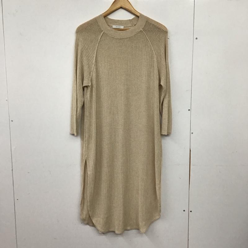 ジーナシス JEANASIS ワンピース ロングスカート JS063686CF メッシュデザイン長袖ロングワンピース FREE 無地 ベージュ / ベージュ / beige レディース USED 古着 中古 10156718