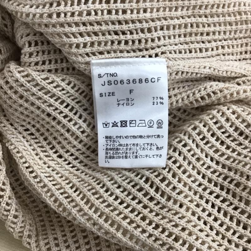 ジーナシス JEANASIS ワンピース ロングスカート JS063686CF メッシュデザイン長袖ロングワンピース FREE 無地 ベージュ / ベージュ / beige レディース USED 古着 中古 10156718