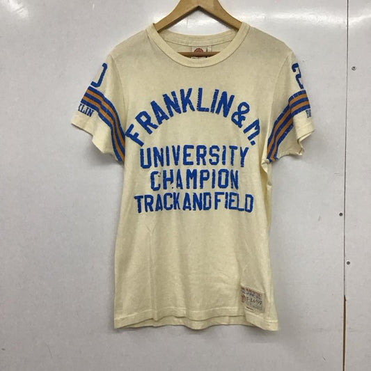 フランクリンマーシャル FRANKLIN&MARSHALL Tシャツ 半袖 半袖カットソー プリントTシャツ クルーネックカットソー S ロゴ、文字 アイボリー / アイボリー / メンズ USED 古着 中古 10156721