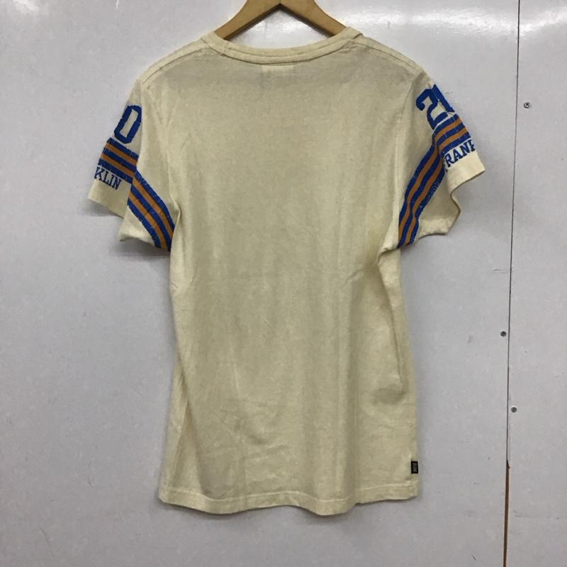 フランクリンマーシャル FRANKLIN&MARSHALL Tシャツ 半袖 半袖カットソー プリントTシャツ クルーネックカットソー S ロゴ、文字 アイボリー / アイボリー / メンズ USED 古着 中古 10156721
