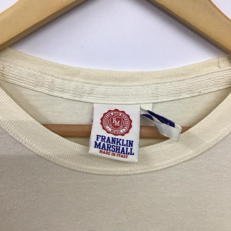 フランクリンマーシャル FRANKLIN&MARSHALL Tシャツ 半袖 半袖カットソー プリントTシャツ クルーネックカットソー S ロゴ、文字 アイボリー / アイボリー / メンズ USED 古着 中古 10156721