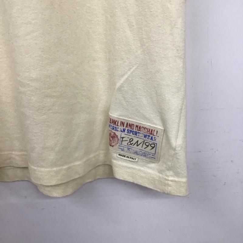 フランクリンマーシャル FRANKLIN&MARSHALL Tシャツ 半袖 半袖カットソー プリントTシャツ クルーネックカットソー S ロゴ、文字 アイボリー / アイボリー / メンズ USED 古着 中古 10156721