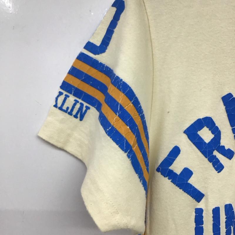 フランクリンマーシャル FRANKLIN&MARSHALL Tシャツ 半袖 半袖カットソー プリントTシャツ クルーネックカットソー S ロゴ、文字 アイボリー / アイボリー / メンズ USED 古着 中古 10156721