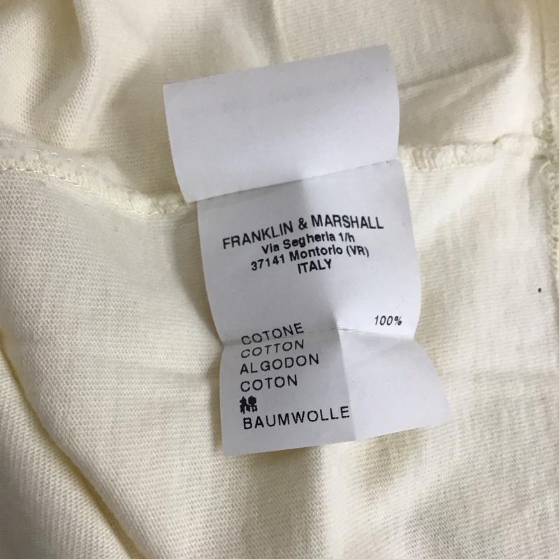 フランクリンマーシャル FRANKLIN&MARSHALL Tシャツ 半袖 半袖カットソー プリントTシャツ クルーネックカットソー S ロゴ、文字 アイボリー / アイボリー / メンズ USED 古着 中古 10156721