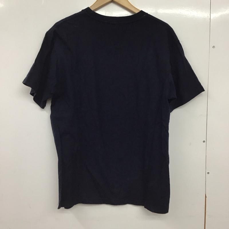 ゴースローキャラバン go slow caravan Tシャツ 半袖 半袖カットソー プリントTシャツ クルーネックカットソー 3 プリント 紺 / ネイビー / navy メンズ USED 古着 中古 10156723