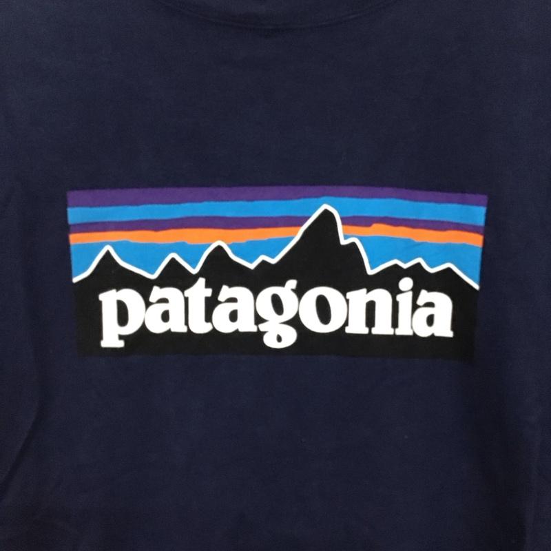 パタゴニア patagonia Tシャツ 半袖 半袖カットソー プリントTシャツ クルーネックカットソー XXL ロゴ、文字 紺 / ネイビー / navy メンズ USED 古着 中古 10156725