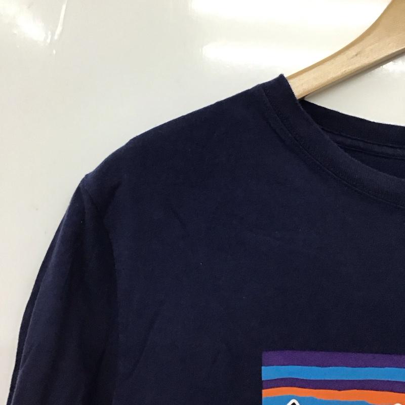パタゴニア patagonia Tシャツ 半袖 半袖カットソー プリントTシャツ クルーネックカットソー XXL ロゴ、文字 紺 / ネイビー / navy メンズ USED 古着 中古 10156725
