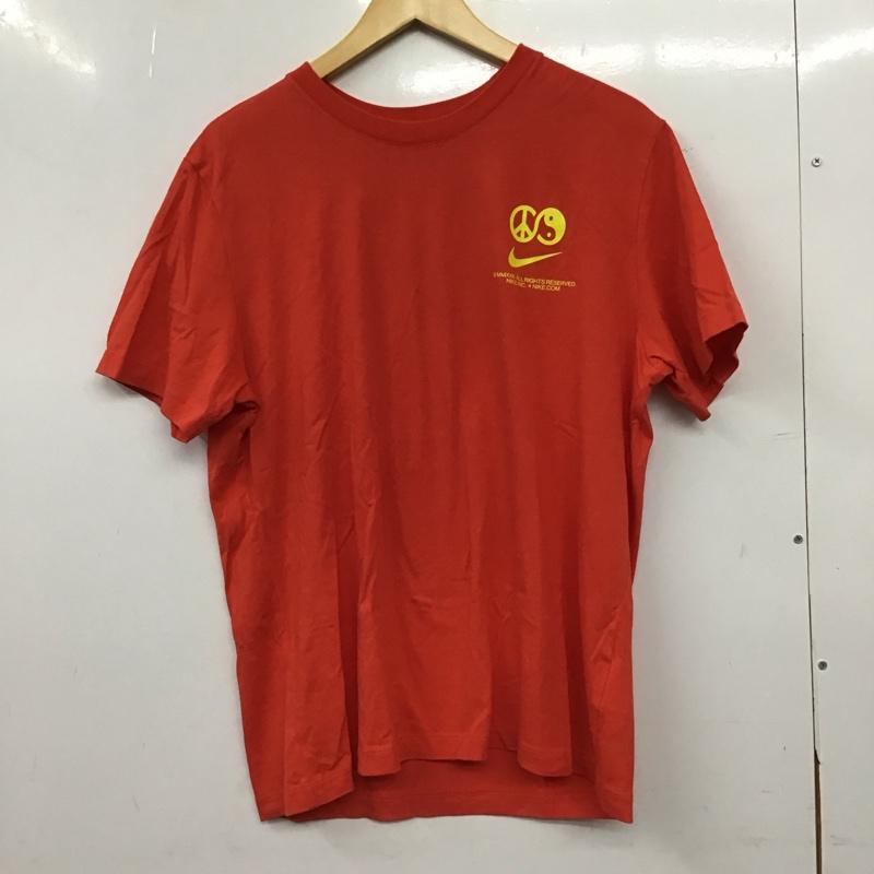 ナイキ NIKE Tシャツ 半袖 半袖カットソー プリントTシャツ クルーネックカットソー XL プリント 赤 / レッド / red メンズ USED 古着 中古 10156728