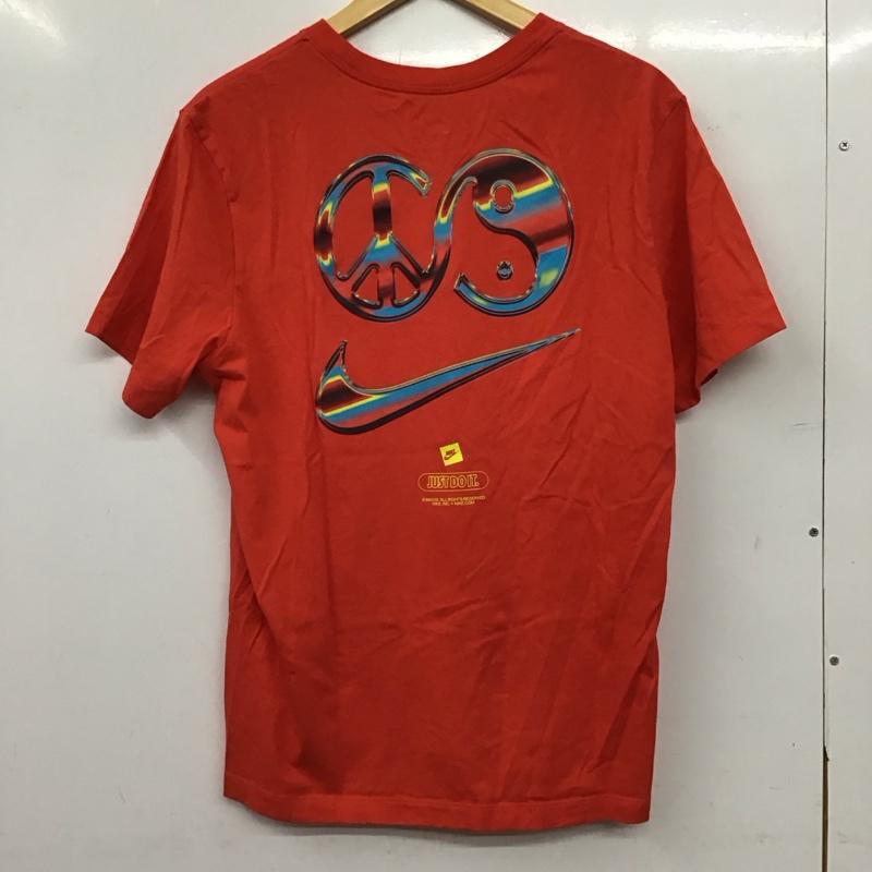 ナイキ NIKE Tシャツ 半袖 半袖カットソー プリントTシャツ クルーネックカットソー XL プリント 赤 / レッド / red メンズ USED 古着 中古 10156728