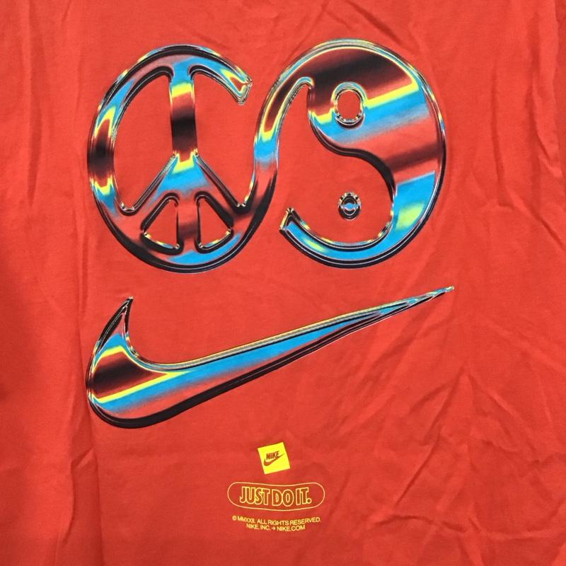 ナイキ NIKE Tシャツ 半袖 半袖カットソー プリントTシャツ クルーネックカットソー XL プリント 赤 / レッド / red メンズ USED 古着 中古 10156728